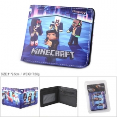 Minecraft Game Cartoon Pattern Cosplay PU Folding Purse Anime Wallet