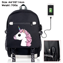 Unicorn Canvas Students Backpack Anime Bag