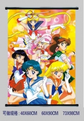Pretty Soldier Sailor Moon Cosplay Cartoon Wall Scrolls Decoration Anime Wallscrolls