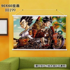 90*60CM Dragon Ball Z Cartoon Wall Scrolls Waterproof Anime Wallscrolls