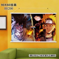 90*60CM Naruto Cartoon Wall Scrolls Waterproof Anime Wallscrolls