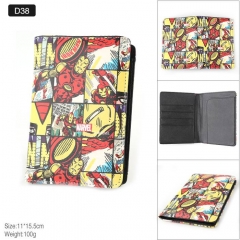 Marvel's The Avengers Iron Man Movie Cosplay Card Holder Anime Passport Book Cover Card Bag