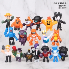 Brawl Stars Game Cosplay Collection Model Toy Anime PVC Figure (18pcs/set)