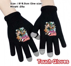 JoJo's Bizarre Adventure Anime Full Finger Touch Screen Gloves Winter Gloves