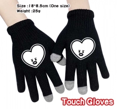 K-POP BTS Bulletproof Boy Scouts Anime Full Finger Touch Screen Gloves Winter Gloves