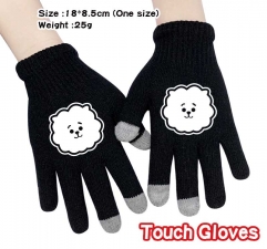 K-POP BTS Bulletproof Boy Scouts Anime Full Finger Touch Screen Gloves Winter Gloves