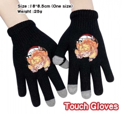 Demon Slayer: Kimetsu no Yaiba Anime Full Finger Touch Screen Gloves Winter Gloves