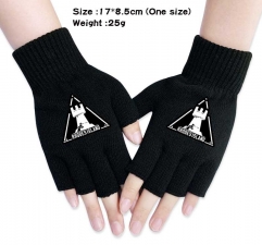 Arknights Anime Half Finger Gloves Winter Gloves