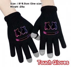 DJ Marshmello Anime Full Finger Touch Screen Gloves Winter Gloves