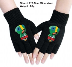 Brawl Stars Anime Half Finger Gloves Winter Gloves