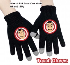 La Casa De Papel Anime Full Finger Touch Screen Gloves Winter Gloves