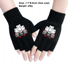 La Casa De Papel Anime Half Finger Gloves Winter Gloves