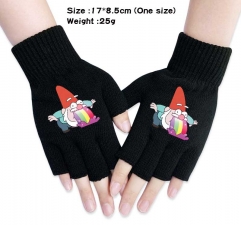 Gravity Falls Anime Half Finger Gloves Winter Gloves