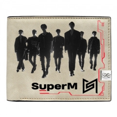 K-Pop Super M Wallets PU Leather Short Wallet