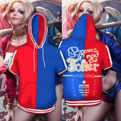 Suicide Squad Cosplay For Adult 3D Printing Anime Short Sleeve Hooded  Hoodie