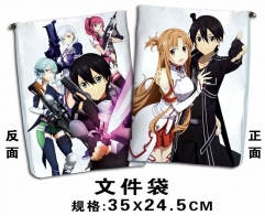 Sword Art Online Cartoon Document Holder For Student Office Anime File Pocket 35*24.5cm