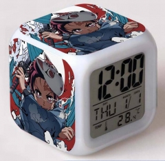 Demon Slayer: Kimetsu no Yaiba Cartoon Colorful Change Anime Clock