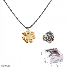Dragon Ball Z Cosplay Collection Alloy Anime Ring And Necklace Set