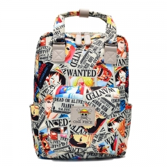 One Piece Cartoon Fashion Polyester Bags Anime Backpack Bag For Teenager