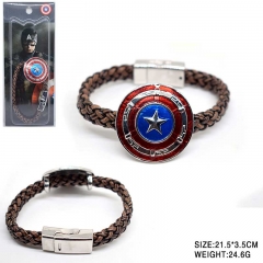Marvel's The Avengers Captain America Cosplay Jewelry Bangles Weaving Anime Bracelet