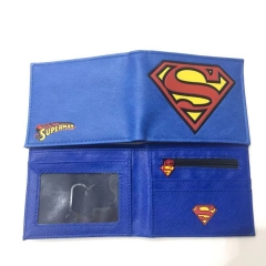 DC Superman Movie Colorful Short Folding Purse PU Anime Wallet