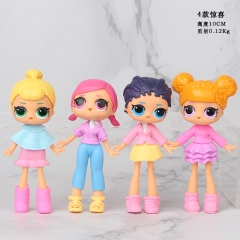 4PCS/SET Surprise Dolls Kawaii Cosplay Collection Model Toy Anime PVC Figure 10cm