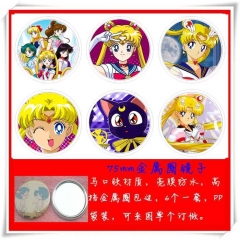 Pretty Soldier Sailor Moon Cartoon Cosplay One Side Anime Pocket Mirror (6pcs/set)