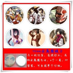 Attack on Titan/Shingeki No Kyojin Cartoon Cosplay One Side Anime Pocket Mirror (6pcs/set)