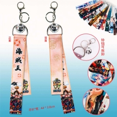 One Piece With Bell Keychain Cartoon Anime Phone Strap With Pendant