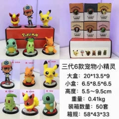 Pokemon 3 Gneration Cartoon Cosplay Anime Figure Collection Model Toy (6pcs/set)