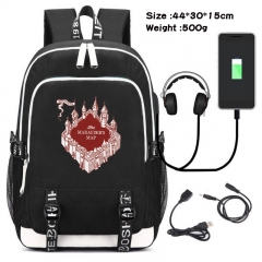 Harry Potter Anime Cosplay Cartoon Colorful USB Charging Backpack Bag