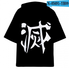 Demon Slayer: Kimetsu no Yaiba Anime 3D Print Casual Short Sleeve T Shirt Hooded Hoodie