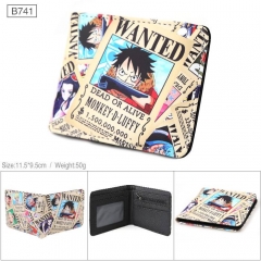 One Piece Cartoon Cosplay PU Purse Folding Anime Short Wallet