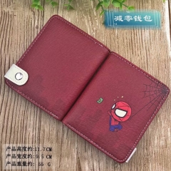 Spider Man Movie Cartoon Cosplay Purse PU Leather Anime Short Wallet