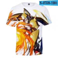 Digital Monster Anime 3D Print Casual Short Sleeve T Shirt For Kids And Adult