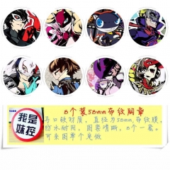 Shin Megami Tensei Cartoon Brooches And Pins Decorative Pins 58MM (8pcs/set)