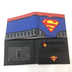 Superman Movie Colorful Short Folding Purse PU Anime Wallet