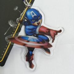 Marvel's The Avengers Cartoon Keychain Kawaii Acrylic PVC Keyring