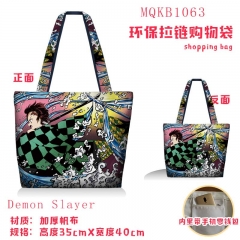 Demon Slayer: Kimetsu no Yaiba Anime Custom Design Cartoon Cosplay Anime Crossbody Bag Canvas Shopping Bag