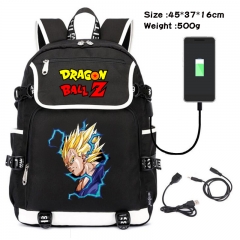 Dragon Ball Z Anime Cosplay Cartoon Waterproof Canvas Colorful USB Charging Backpack Bag