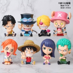 GK One Piece Cartoon Collection Model Toy Anime PVC Figure (8pcs/set)
