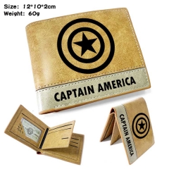 Marvel's The Avengers Captain America Anime Cosplay PU Purse Folding Anime Short Wallet