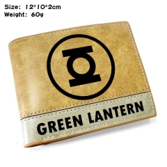 Green Lantern Anime Cosplay PU Purse Folding Anime Short Wallet