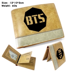 K-POP BTS Bulletproof Boy Scouts Anime Cosplay PU Purse Folding Anime Short Wallet
