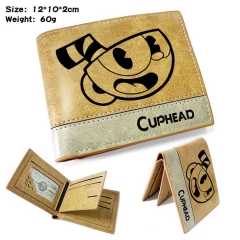 Cuphead Anime Cosplay PU Purse Folding Anime Short Wallet