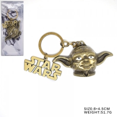 Star Wars Movie Bronze Pendant Key Ring Fashion Jewelry Anime Alloy Keychain