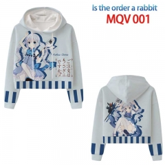 Is the Order a Rabbit?  Cartoon Color Printing Hooded Anime Hoodie