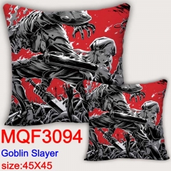 Goblin Slayer Cartoon Cosplay Double Side Decorative Chair Cushion Cartoon Anime Square Pillow 45X45