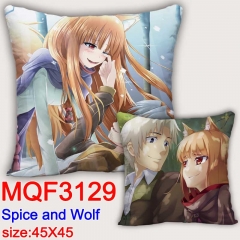 Spice And Wolf  Cartoon Cosplay Double Side Decorative Chair Cushion Cartoon Anime Square Pillow 45X45