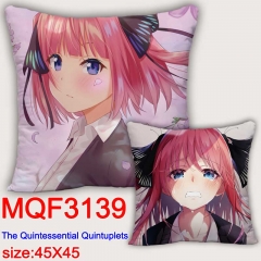 The Quintessential Quintuplets Cartoon Cosplay Double Side Decorative Chair Cushion Cartoon Anime Square Pillow 45X45